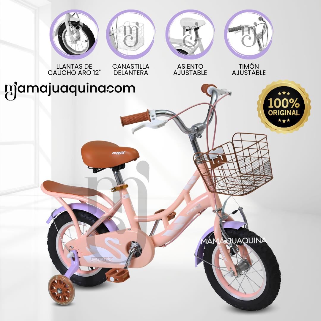 Bicicleta Para Niña Aro 12 «PRIX DELUXE» Fuchsia